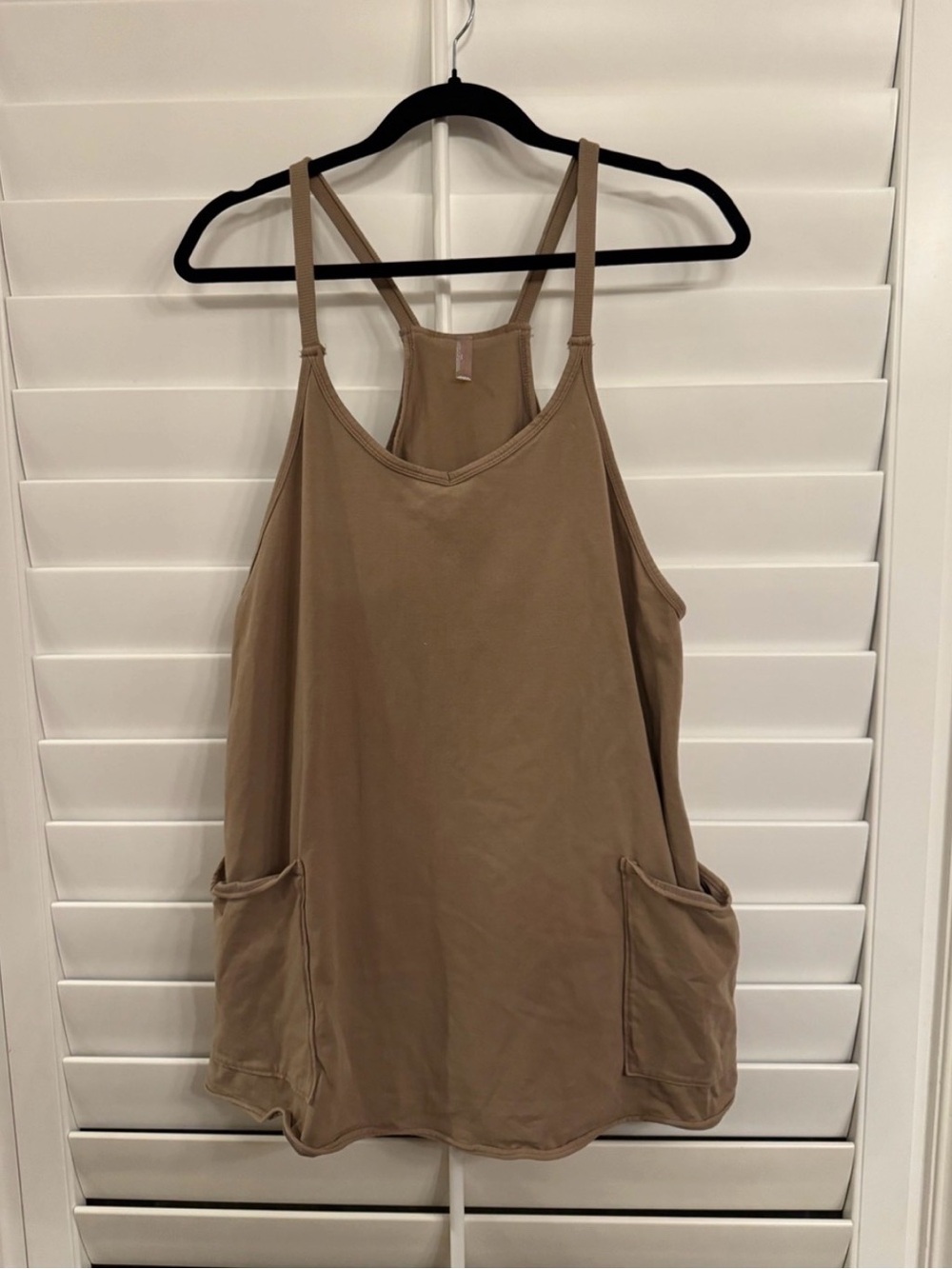 FP Movement by Free People Taupe Utility Jumpsuit Romper